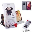 For Samsung Galaxy S21 Ultra 5G Coloured Drawing Horizontal Flip Leather Case, with Holder & Card Slots & Wallet(Pug) - 1