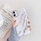 For iPhone 11 Marble Pattern Dual-side Laminating TPU Protective Case (White) - 1