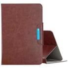 For 7 inch Universal Solid Color Horizontal Flip Leather Case with Card Slots & Holder & Wallet(Brown) - 1