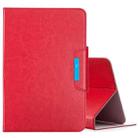 For 8 inch Universal Solid Color Horizontal Flip Leather Case with Card Slots & Holder & Wallet(Red) - 1