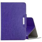 For 8 inch Universal Solid Color Horizontal Flip Leather Case with Card Slots & Holder & Wallet(Purple) - 1
