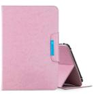 For 8 inch Universal Solid Color Horizontal Flip Leather Case with Card Slots & Holder & Wallet(Pink) - 1