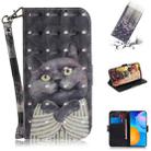 For Huawei P Smart 2021 3D Colored Drawing Horizontal Flip Leather Case with Holder & Card Slots & Wallet & Lanyard(Hug Cat) - 1