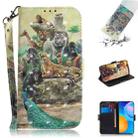 For Huawei Y7a 3D Colored Drawing Horizontal Flip Leather Case with Holder & Card Slots & Wallet & Lanyard(Zoo) - 1