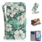 For LG K31 3D Colored Drawing Horizontal Flip Leather Case with Holder & Card Slots & Wallet & Lanyard(Watercolor Flower) - 1