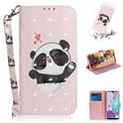 For LG K31 3D Colored Drawing Horizontal Flip Leather Case with Holder & Card Slots & Wallet & Lanyard(Heart Panda) - 1