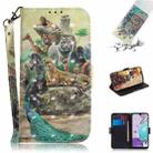 For LG K31 3D Colored Drawing Horizontal Flip Leather Case with Holder & Card Slots & Wallet & Lanyard(Zoo) - 1