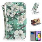 For LG K42 3D Colored Drawing Horizontal Flip Leather Case with Holder & Card Slots & Wallet & Lanyard(Watercolor Flower) - 1