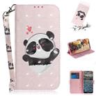 For Nokia 2.4 3D Colored Drawing Horizontal Flip Leather Case with Holder & Card Slots & Wallet & Lanyard(Heart Panda) - 1