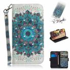 For Nokia 2.4 3D Colored Drawing Horizontal Flip Leather Case with Holder & Card Slots & Wallet & Lanyard(Peacock Wreath) - 1