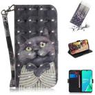 For OPPO A9 2020 3D Colored Drawing Horizontal Flip Leather Case with Holder & Card Slots & Wallet & Lanyard(Hug Cat) - 1