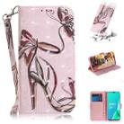 For OPPO A11 3D Colored Drawing Horizontal Flip Leather Case with Holder & Card Slots & Wallet & Lanyard(Butterfly High-heeled) - 1