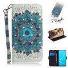 For OPPO A52 3D Colored Drawing Horizontal Flip Leather Case with Holder & Card Slots & Wallet & Lanyard(Peacock Wreath) - 1