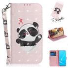 For OPPO A72 3D Colored Drawing Horizontal Flip Leather Case with Holder & Card Slots & Wallet & Lanyard(Heart Panda) - 1