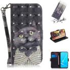 For OPPO A92 3D Colored Drawing Horizontal Flip Leather Case with Holder & Card Slots & Wallet & Lanyard(Hug Cat) - 1
