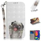 For Samsung Galaxy F41 3D Colored Drawing Horizontal Flip Leather Case with Holder & Card Slots & Wallet & Lanyard(Pug) - 1