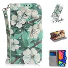 For Samsung Galaxy F41 3D Colored Drawing Horizontal Flip Leather Case with Holder & Card Slots & Wallet & Lanyard(Watercolor Flower) - 1