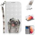 For Samsung Galaxy S21 5G 3D Colored Drawing Horizontal Flip Leather Case with Holder & Card Slots & Wallet & Lanyard(Pug) - 1