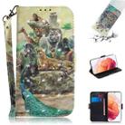 For Samsung Galaxy S21 5G 3D Colored Drawing Horizontal Flip Leather Case with Holder & Card Slots & Wallet & Lanyard(Zoo) - 1