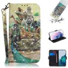 For Samsung Galaxy S21+ 5G 3D Colored Drawing Horizontal Flip Leather Case with Holder & Card Slots & Wallet & Lanyard(Zoo) - 1