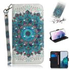 For Samsung Galaxy S21+ 5G 3D Colored Drawing Horizontal Flip Leather Case with Holder & Card Slots & Wallet & Lanyard(Peacock Wreath) - 1