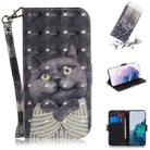For Samsung Galaxy S21+ 5G 3D Colored Drawing Horizontal Flip Leather Case with Holder & Card Slots & Wallet & Lanyard(Hug Cat) - 1