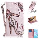 For Xiaomi Mi 10T Lite 5G 3D Colored Drawing Horizontal Flip Leather Case with Holder & Card Slots & Wallet & Lanyard(Butterfly High-heeled) - 1