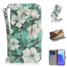 For Xiaomi Mi 10T Pro 5G 3D Colored Drawing Horizontal Flip Leather Case with Holder & Card Slots & Wallet & Lanyard(Watercolor Flower) - 1