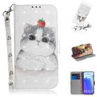 For Xiaomi Mi 10T Pro 5G 3D Colored Drawing Horizontal Flip Leather Case with Holder & Card Slots & Wallet & Lanyard(Cute Cat) - 1