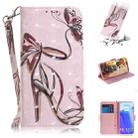 For Xiaomi Mi 10T Pro 5G 3D Colored Drawing Horizontal Flip Leather Case with Holder & Card Slots & Wallet & Lanyard(Butterfly High-heeled) - 1