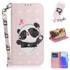 For Xiaomi Mi 10T 5G 3D Colored Drawing Horizontal Flip Leather Case with Holder & Card Slots & Wallet & Lanyard(Heart Panda) - 1