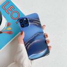 For iPhone 12 mini Golden Circle Marble Pattern Dual-side Laminating TPU Case (Ink Blue) - 1