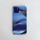 For iPhone 12 / 12 Pro Golden Circle Marble Pattern Dual-side Laminating TPU Case(Ink Blue) - 2