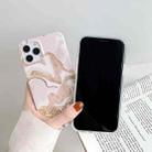 For iPhone 12 / 12 Pro Golden Circle Marble Pattern Dual-side Laminating TPU Case(Ink Blue) - 3