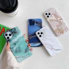 For iPhone 12 / 12 Pro Golden Circle Marble Pattern Dual-side Laminating TPU Case(Ink Blue) - 6