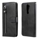 For OPPO A9 (2020) / A5 (2020) Fashion Calf Texture Zipper Horizontal Flip Leather Case with Holder & Card Slots & Wallet(Black) - 1