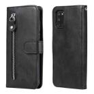 For OPPO A52 / A72 / A92 Fashion Calf Texture Zipper Horizontal Flip Leather Case with Holder & Card Slots & Wallet(Black) - 1