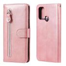 For OPPO A53 / A53S / A32 / A33 Fashion Calf Texture Zipper Horizontal Flip Leather Case with Holder & Card Slots & Wallet(Rose Gold) - 1