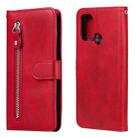 For OPPO A53 / A53S / A32 / A33 Fashion Calf Texture Zipper Horizontal Flip Leather Case with Holder & Card Slots & Wallet(Red) - 1