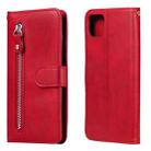 For OPPO Realme C11 Fashion Calf Texture Zipper Horizontal Flip Leather Case with Holder & Card Slots & Wallet(Red) - 1