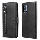 For OPPO Reno4 Pro 5G Fashion Calf Texture Zipper Horizontal Flip Leather Case with Holder & Card Slots & Wallet(Black) - 1