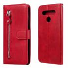For LG K41S / K51S Fashion Calf Texture Zipper Horizontal Flip Leather Case with Holder & Card Slots & Wallet(Red) - 1