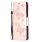 For Samsung Galaxy S21 Ultra 5G Embossing Two Butterflies Pattern Horizontal Flip PU Leather Case with Holder & Card Slot & Wallet & Lanyard(Rose Gold) - 2