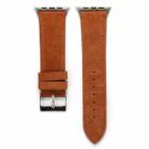 Frosted Genuine Leather Watch Band For Apple Watch Series 7 41mm / 6 & SE & 5 & 4 40mm / 3 & 2 & 1 38mm(Brown) - 2