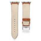 Frosted Genuine Leather Watch Band For Apple Watch Series 7 41mm / 6 & SE & 5 & 4 40mm / 3 & 2 & 1 38mm(Brown) - 3
