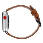 Frosted Genuine Leather Watch Band For Apple Watch Series 7 41mm / 6 & SE & 5 & 4 40mm / 3 & 2 & 1 38mm(Brown) - 4