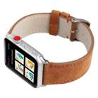 Frosted Genuine Leather Watch Band For Apple Watch Series 7 41mm / 6 & SE & 5 & 4 40mm / 3 & 2 & 1 38mm(Brown) - 5
