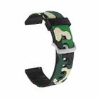 20mm For Samsung Galaxy Watch 3 41mm Camouflage Silicone Watch Band with Silver Buckle(4) - 1