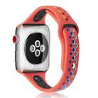 Rainbow Silicone Watch Band For Apple Watch Series 8&7 41mm / SE 2&6&SE&5&4 40mm / 3&2&1 38mm(Red) - 1