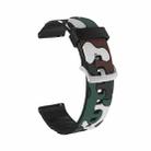 20mm For Amazfit GTR 42mm Camouflage Silicone  Watch Band with Silver Buckle(3) - 1